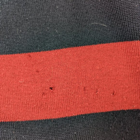 Brooks Brothers Merino 1/4 Zip Sweater -- Size L -- Red and Blue Stripes - Picture 4 of 5